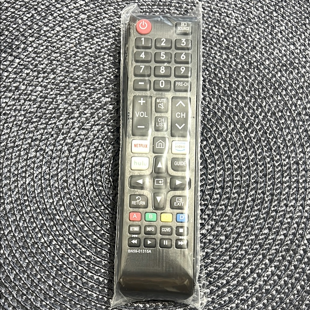 Black Remote Control with Multi-Color Buttons
